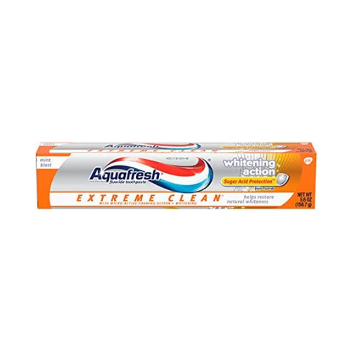 Aquafresh Extreme Clean Whitening Action Fluoride Toothpaste for Cavity Protection, 5.6 ounce, Pack of 6 - RMS PRODUCTS