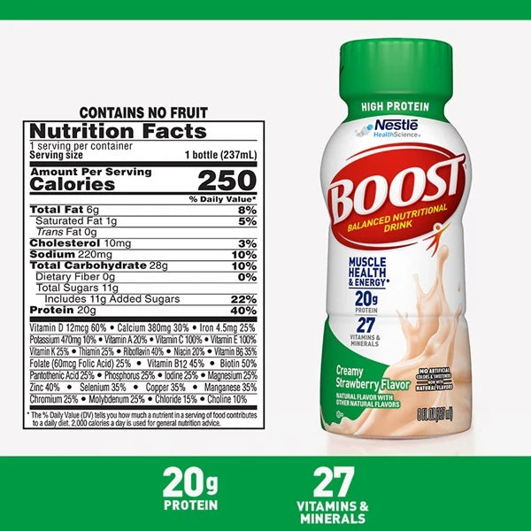 BOOSTÂ® High Protein Nutritional Drink | 20g Protein, 27 Vitamins & Minerals | 8 fl oz - RMS PRODUCTS