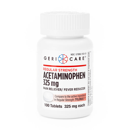 GeriCare Acetaminophen 325 mg – Regular Strength Pain Reliever & Fever Reducer | 100 Tablets - RMS PRODUCTS
