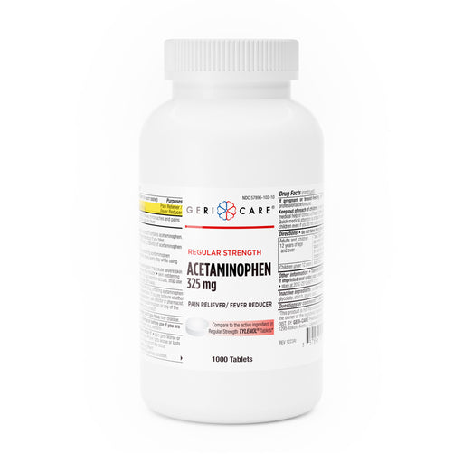 GeriCare Acetaminophen 325 mg Tablets – Regular Strength Pain Reliever | 1000 Count - RMS PRODUCTS