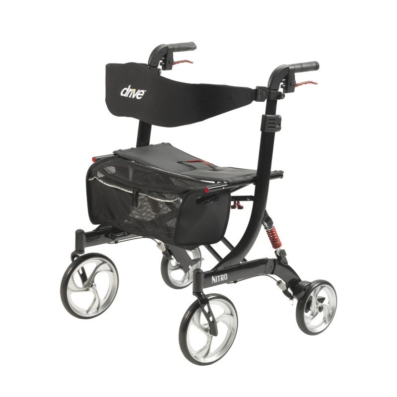 Drive Medical 10266HD-BK Nitro HD Rollator - RMS PRODUCTS