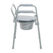 Drive Medical Folding Steel Commode – Versatile 3-in-1 Solution - RMS PRODUCTS