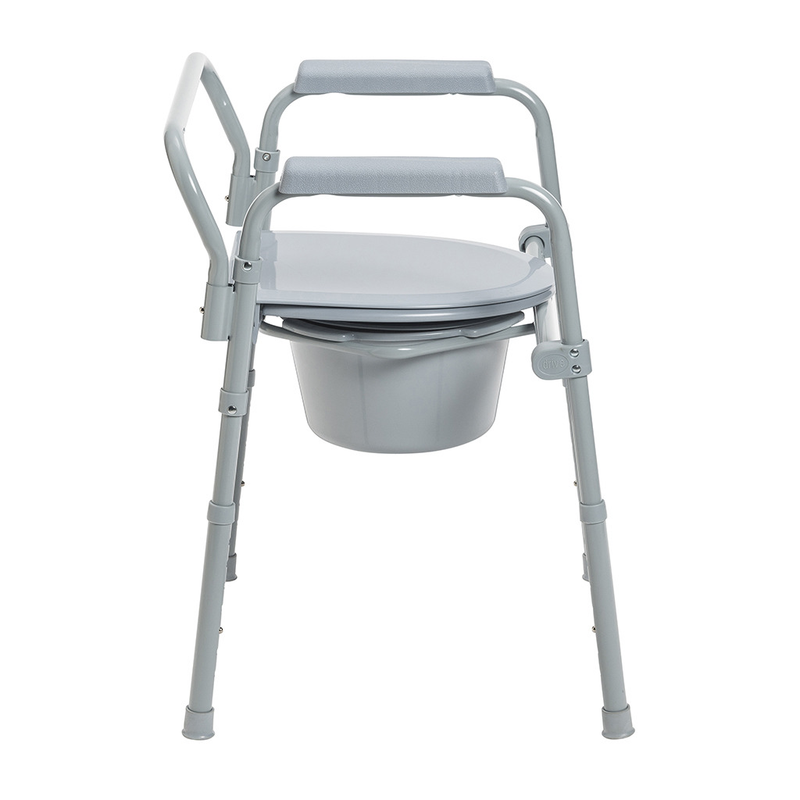 Drive Medical Folding Steel Commode – Versatile 3-in-1 Solution - RMS PRODUCTS