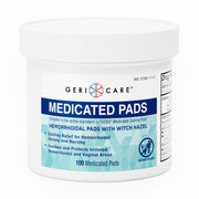 GeriCare Hemorrhoidal Hygiene Pads with Witch Hazel – 100 Pads | Soothing Relief for Hemorrhoids & Irritation - RMS PRODUCTS
