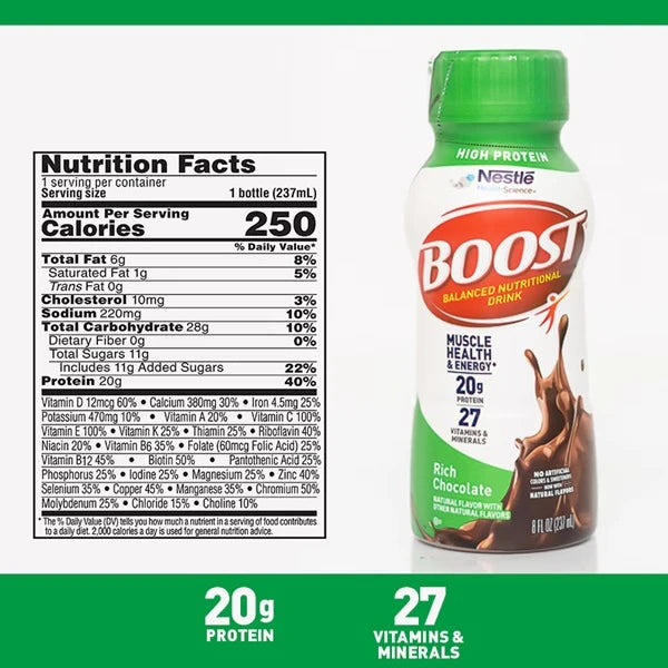 BOOSTÂ® High Protein Nutritional Drink | 20g Protein, 27 Vitamins & Minerals | 8 fl oz - RMS PRODUCTS
