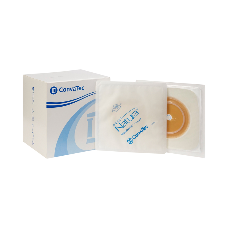 ConvaTec SURâ€‘FITâ€¯NaturaÂ® 125260 â€“ Twoâ€‘Piece Cutâ€‘toâ€‘Fit Skin Barrier, 5â€³ Ã—â€¯5â€³ Hydrocolloid with Tape Collar, 57â€¯mm Flange â€“ Model #125260 (Box of 10) - RMS PRODUCTS