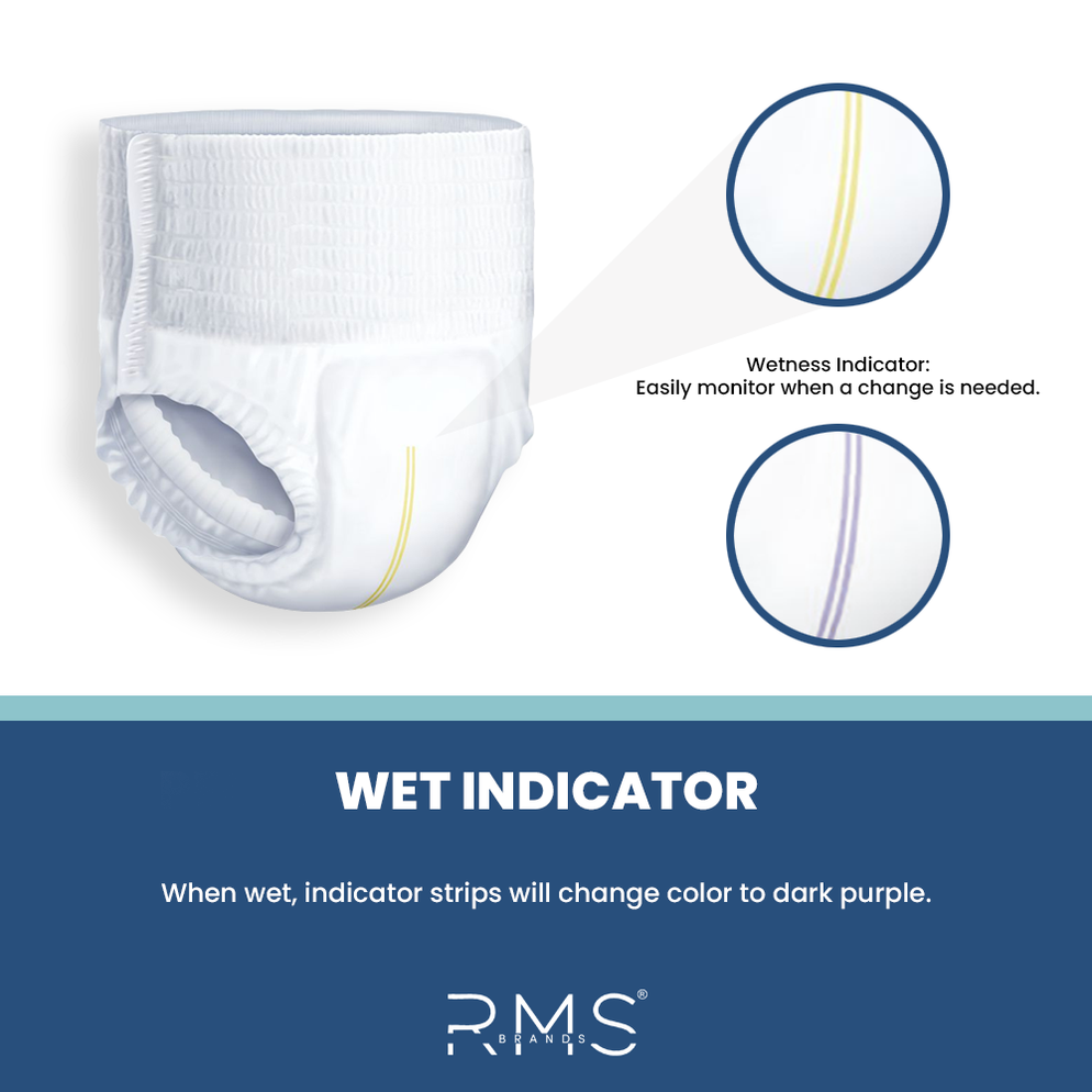 RMS BRANDS Adult Disposable Pull-Ups with Wetness Indicator | Comforta ...