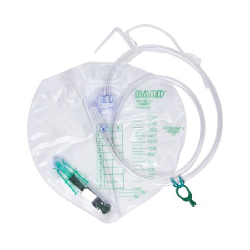 Bard® Anti‑Reflux Valve Urinary Drain Bag – 2000 mL Sterile, Vinyl, LTEX‑Free - RMS PRODUCTS