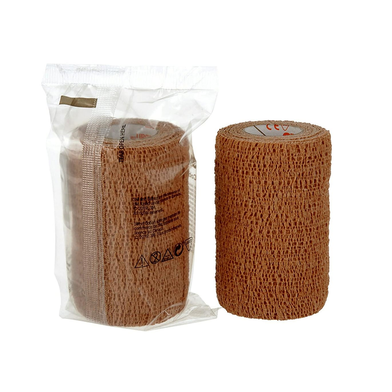 3Mâ€¯Cobanâ€¯Cohesive Bandage â€“ Selfâ€‘Adherent Tan Wrap, 4â€³ Ã— 5 yd - RMS PRODUCTS