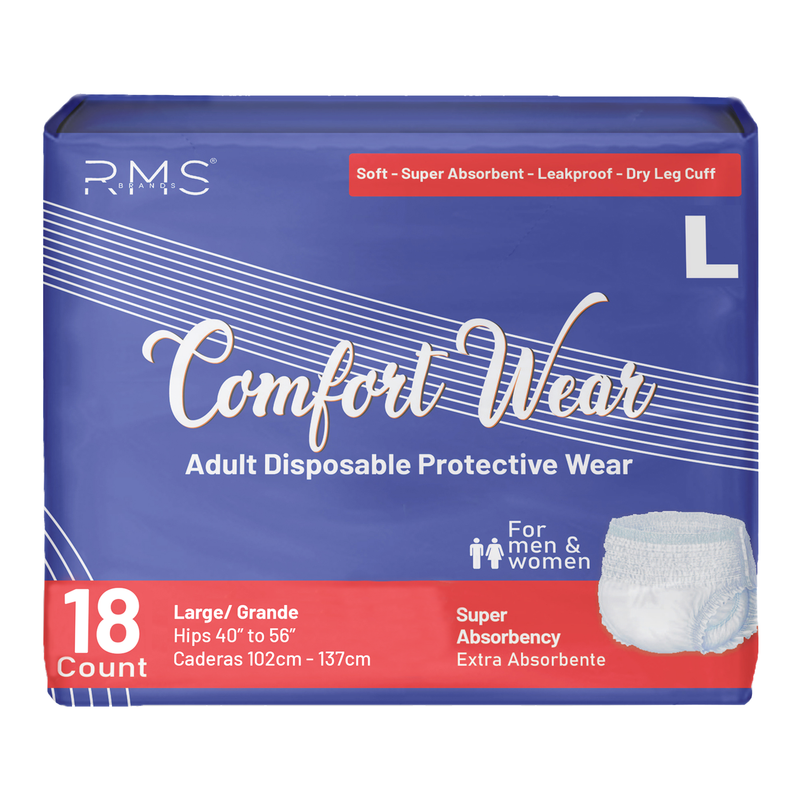 RMS BRANDS Adult Disposable Pull Ups - Large (18 Count) - RMS PRODUCTS