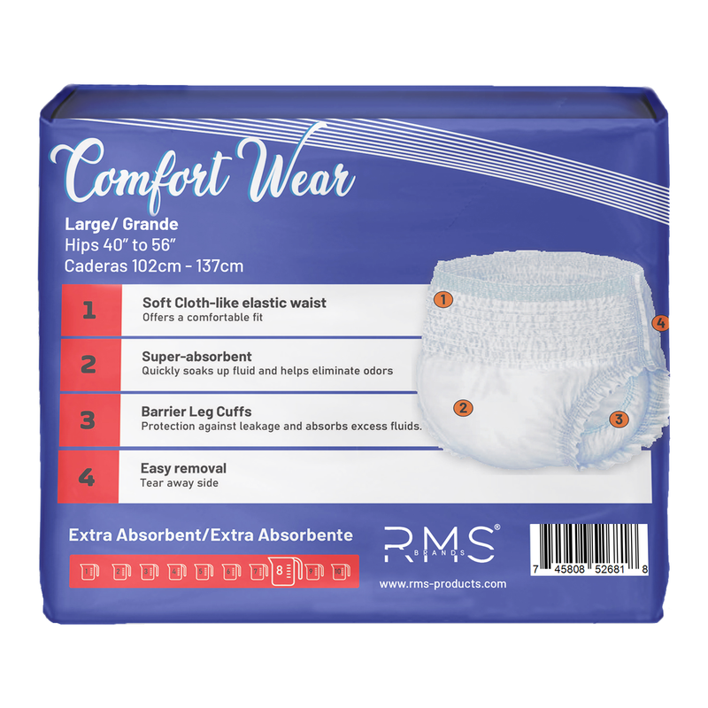 RMS BRANDS Adult Disposable Pull Ups - Large (18 Count) - RMS PRODUCTS