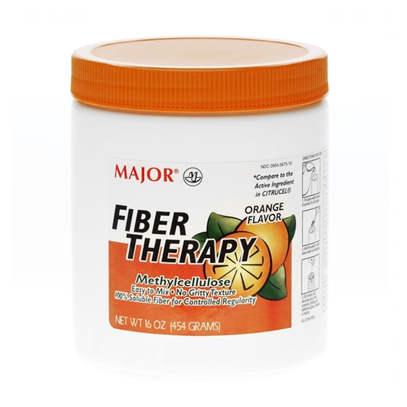 Major Fiber Therapy Powder Methylcellulose Orange Flavor - 16oz - RMS PRODUCTS