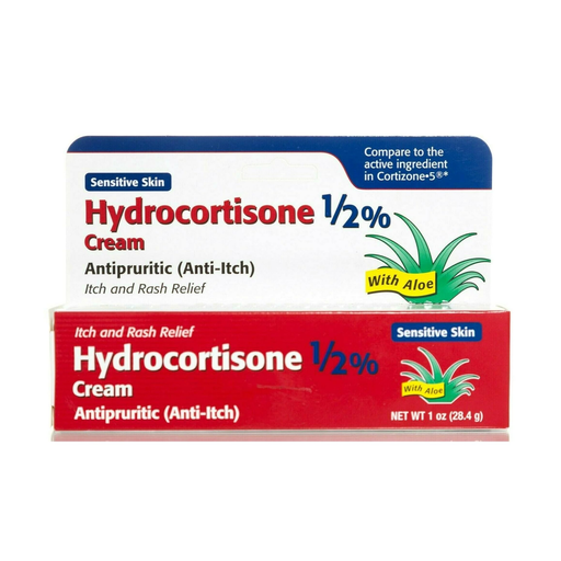 Hydrocortisone 1/2% Cream With Aloe for Sensitive Skin, 1 oz - RMS PRODUCTS