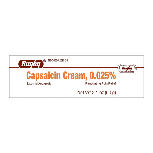 Rugby Capsaicin Cream 0.025% - 2 oz - RMS PRODUCTS
