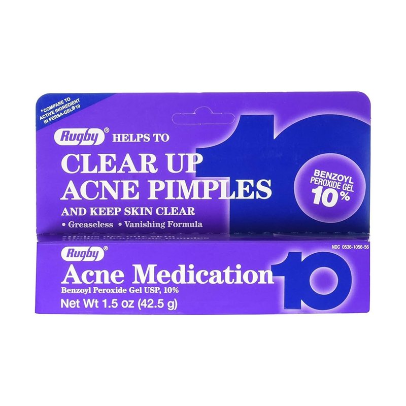 Rugby Benzoyl Peroxide Gel 10% - 1.5 fl oz | Clean & Clean Persa-Gel - RMS PRODUCTS