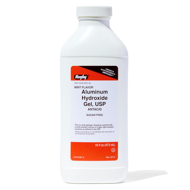 Rugby Aluminum Hydroxide Gel Mint Flavor - 16 fl oz - RMS PRODUCTS