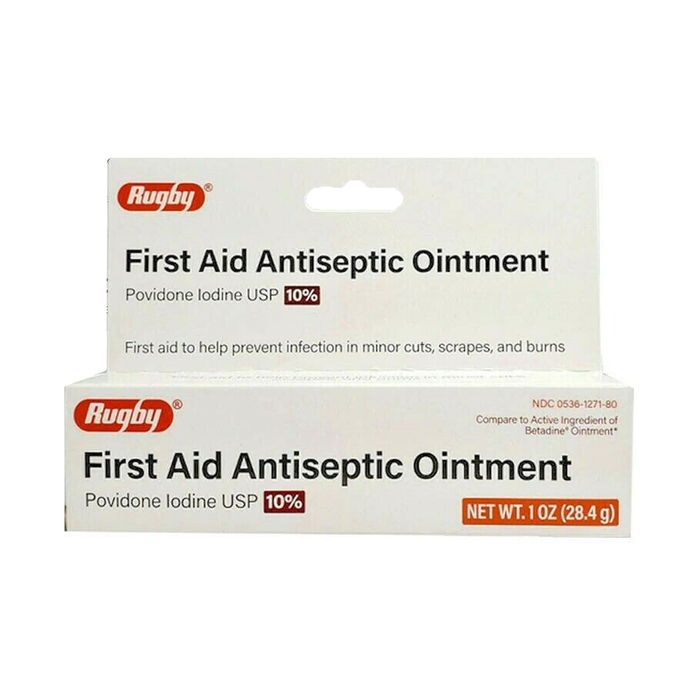 Rugby First Aid Ointment Povidone Iodine 10%- 28.4g - RMS PRODUCTS