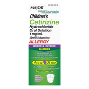 MAJOR Children’s Cetirizine Hydrochloride Oral Solution 1mg/mL – 4 oz | Antihistamine Allergy Relief - RMS PRODUCTS