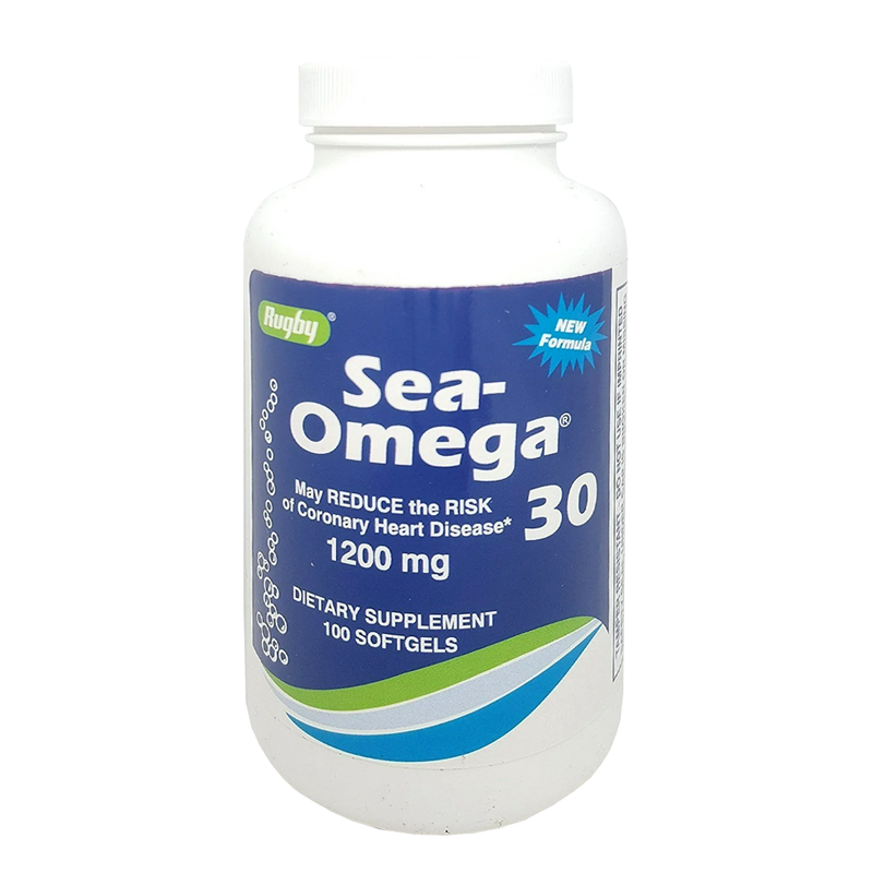 Rugby Sea-Omega 1200 mg Fish Oil High Potency - 100 Softgels - RMS PRODUCTS