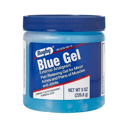 Rugby Blue Gel External Analgesic Pain Relief 8oz - RMS PRODUCTS