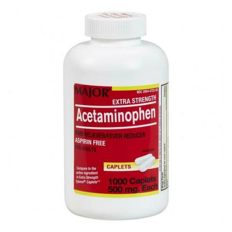 Major Extra Strength Acetaminophen 500 mg – 1000 Caplets - RMS PRODUCTS