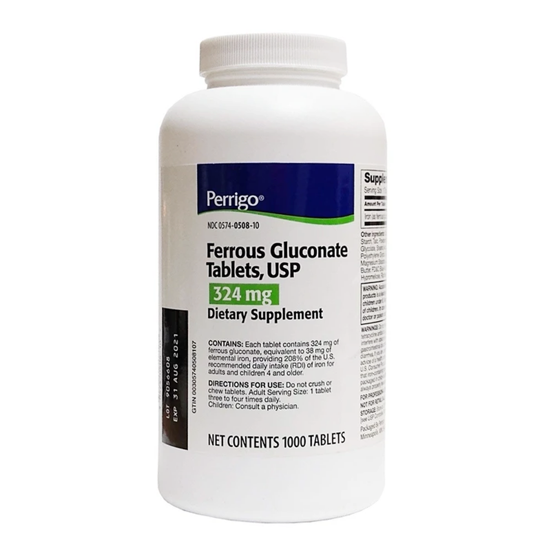 Perrigo Iron Supplement, 324 mg – 1000 Count - RMS PRODUCTS
