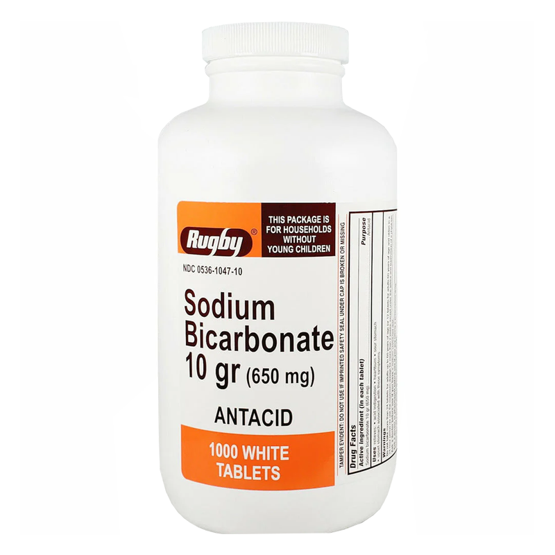 Rugby Sodium Bicarbonate Antacid 10 gr - 1000 Tablets - RMS PRODUCTS