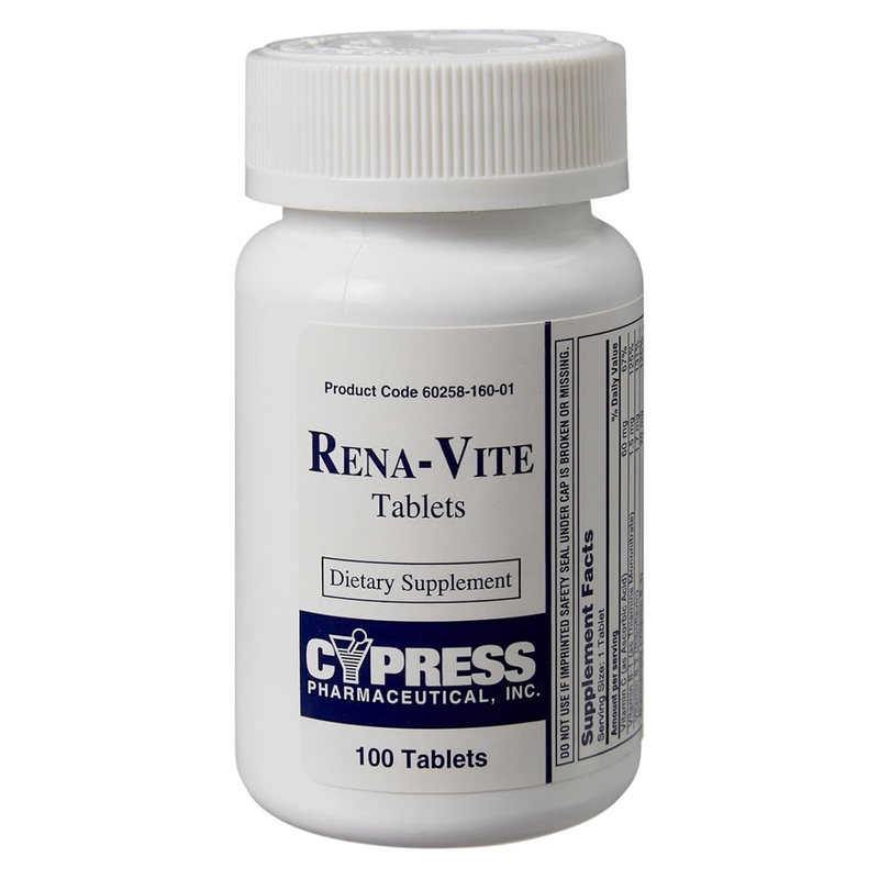 Rena-Vite Folic Acid/Vitamin B Dietary Supplement, 0.8 mg - 100 Tablets - RMS PRODUCTS