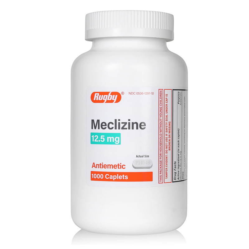 Rugby Meclizine 12.5mg – 1000 Caplets - RMS PRODUCTS