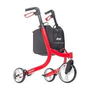 Drive Medical Nitro 3-Wheel Rollator Walker, Ultra-Lightweight Folding Rollator, Red - RMS PRODUCTS