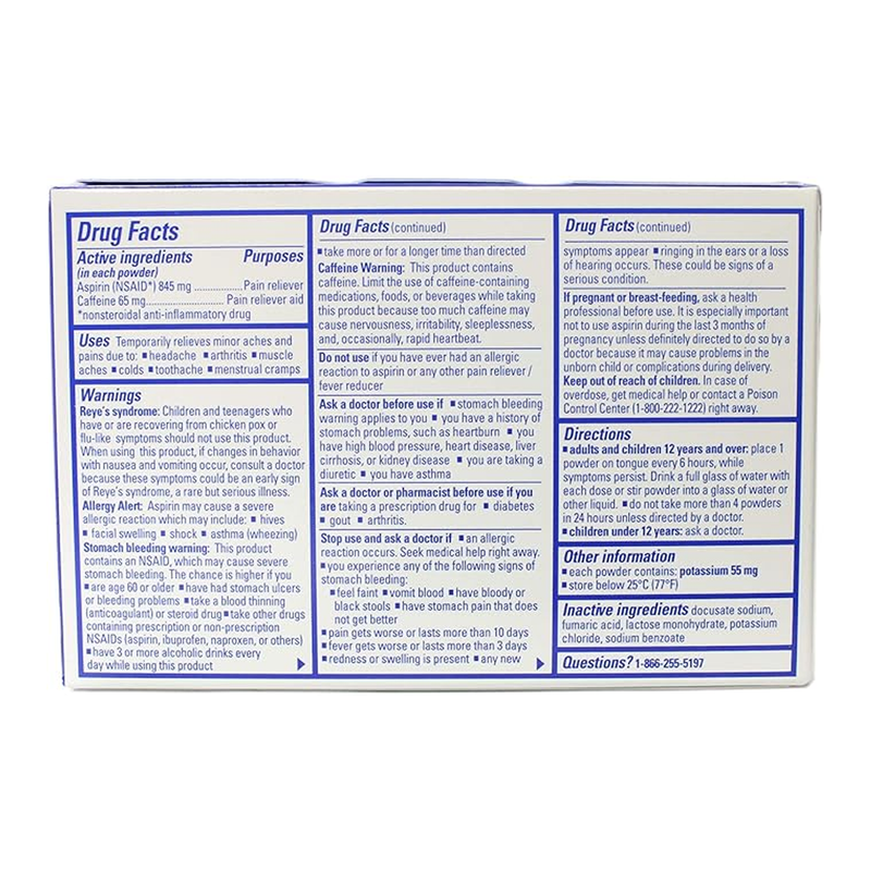 Stanback Headache Powders – Fast Pain Relief (50 Packets) - RMS PRODUCTS