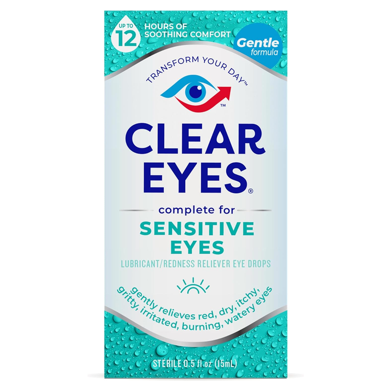 Clear Eyes for Sensitive Eyes, Redness Reliever Eye Drops – 0.5 oz - RMS PRODUCTS