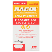 Bacid Daily Probiotic with Bacillus Coagulans – Dietary Supplement for Digestive Health, 100 Capsules - RMS PRODUCTS