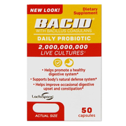 Bacid Daily Probiotic with Bacillus Coagulans – Dietary Supplement for Digestive Health, 50 Capsules - RMS PRODUCTS