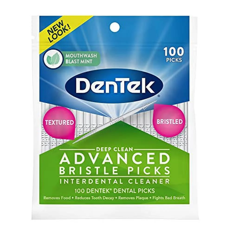 DenTek Deep Clean Bristle Picks – Removes Food & Plaque (100 Count) - RMS PRODUCTS
