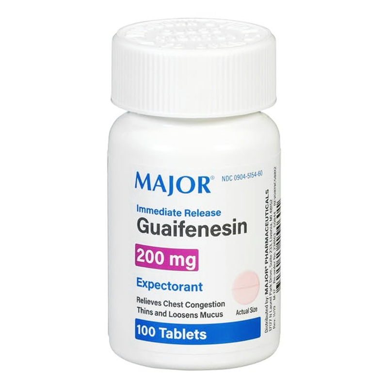 Major Guaifenesin 200 mg – 100 Tablets - RMS PRODUCTS