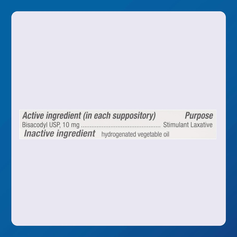 Major Bisacodyl 10 mg - 12 Medicated Suppositories - RMS PRODUCTS