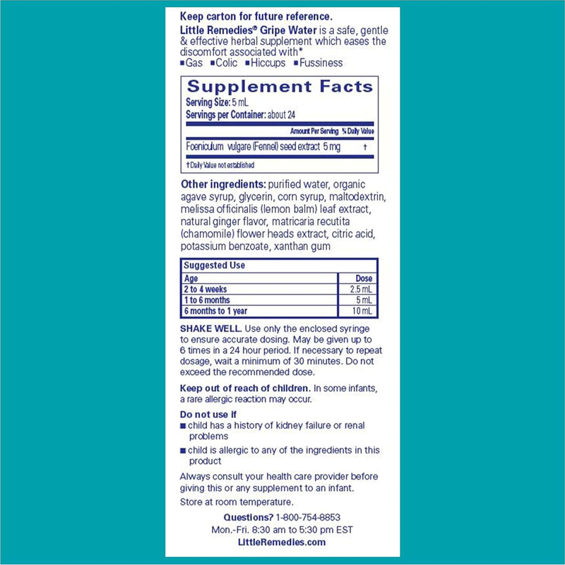 Little Remedies Gripe Water - 4 oz - RMS PRODUCTS