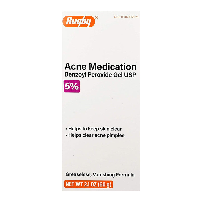 Rugby Acne Medication, 5% Benzoyl Peroxide Gel – 2.1 oz - RMS PRODUCTS