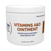 Dynarex Vitamins A & D Ointment – 15 oz Jar | Skin Protectant for Rashes, Cuts & Tattoo Aftercare - RMS PRODUCTS
