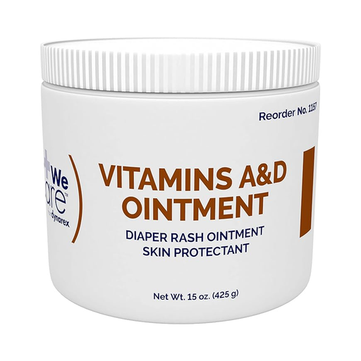 Dynarex Vitamins A & D Ointment – 15 oz Jar | Skin Protectant for Rashes, Cuts & Tattoo Aftercare - RMS PRODUCTS
