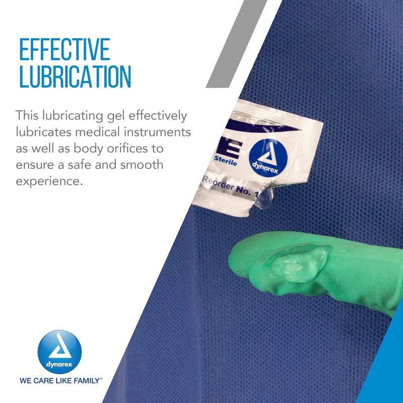 Dynarex DynaLube Lubricating Jelly – Sterile 2.7 g Packets (Box of 144) - RMS PRODUCTS