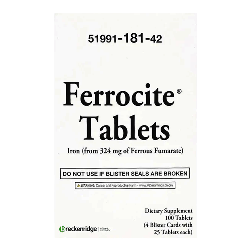 Breckenridge Ferrocite Tablets – 100 Tablets - RMS PRODUCTS