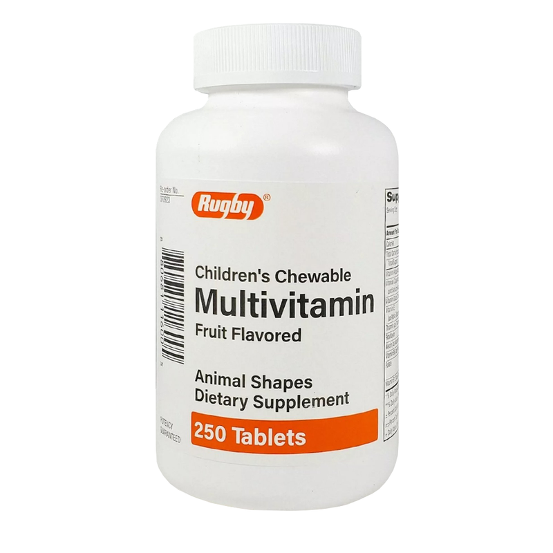 Rugby Children's Chewable Multivitamin – 250 Tablets - RMS PRODUCTS