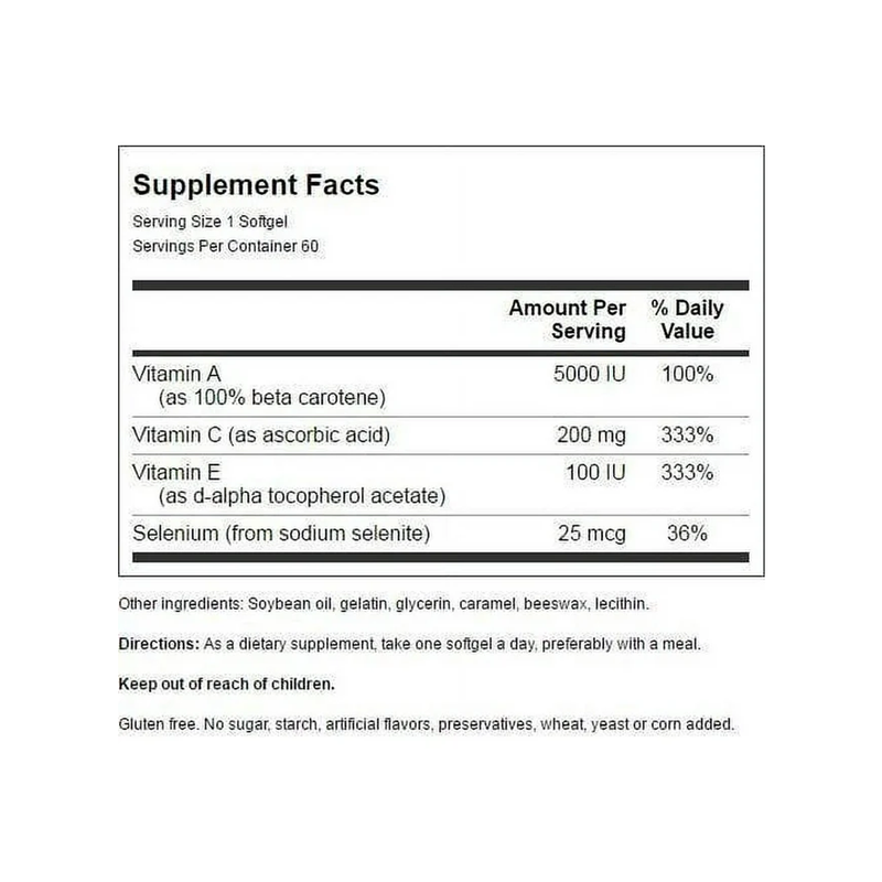 Nature's Blend Super Antioxidant ACES – 60 Softgels - RMS PRODUCTS