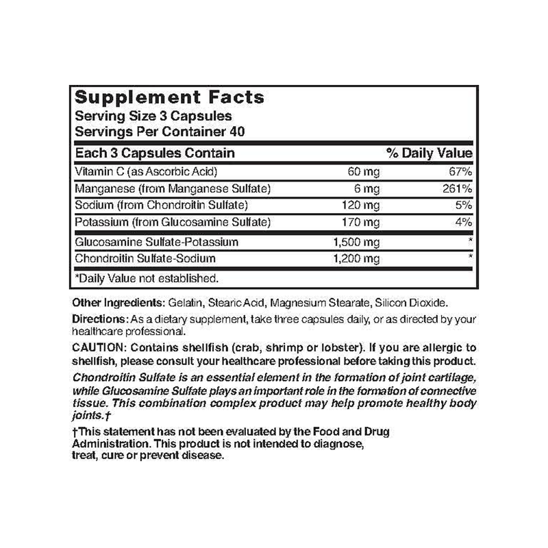 Nature's Blend Glucosamine Chondroitin Maximum Strength – 120 Capsules - RMS PRODUCTS