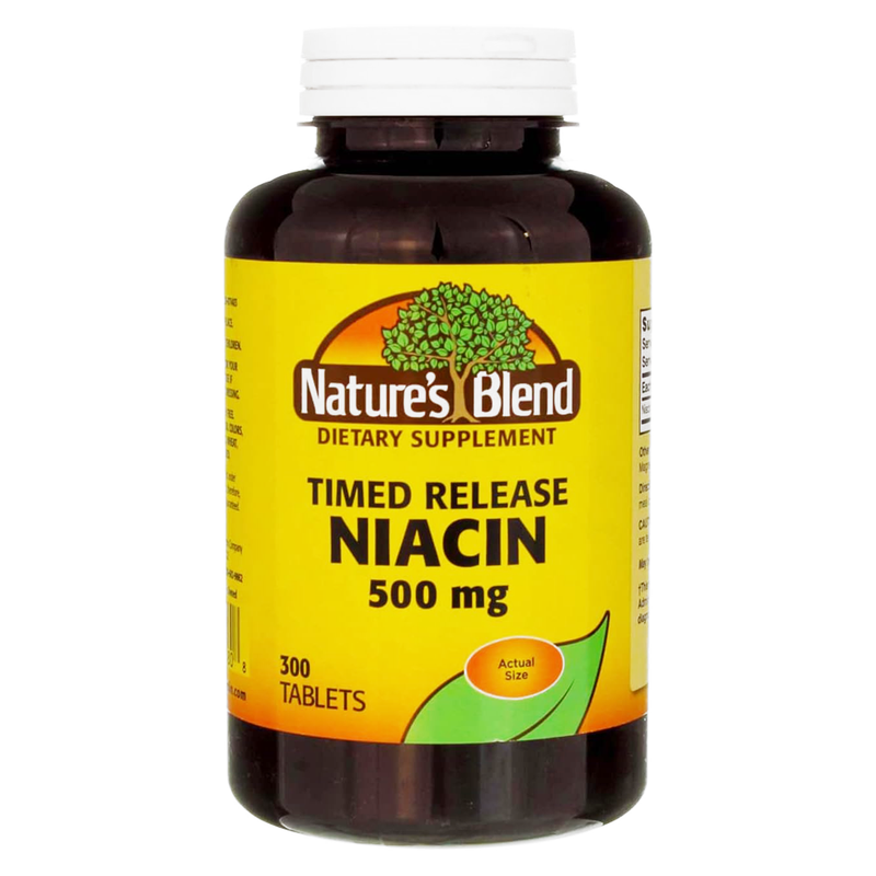 Nature's Blend Niacin Timed Release 500 mg - 300 Tablets - RMS PRODUCTS