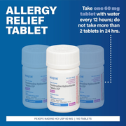 Major Fexofenadine 60 mg Allergy Relief Tablets â€“ 100 Count - RMS PRODUCTS