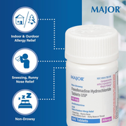 Major Fexofenadine 60 mg Allergy Relief Tablets â€“ 100 Count - RMS PRODUCTS