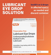 Rugby Preservative-Free Lubricant Eye Drops – 30 Single-Use Containers - RMS PRODUCTS